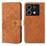 For Infinix Zero 30 5G Ethnic Style Embossed Pattern Leather Phone Case(Brown)