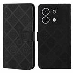 For Infinix Zero 30 5G Ethnic Style Embossed Pattern Leather Phone Case(Black)