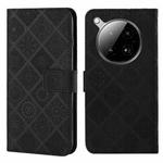 For Infinix Zero 40 4G Ethnic Style Embossed Pattern Leather Phone Case(Black)