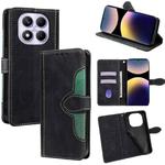 For Redmi Note 14 Pro 4G Skin Feel Magnetic Buckle Leather Phone Case(Black)