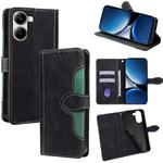 For Redmi Turbo 4 Skin Feel Magnetic Buckle Leather Phone Case(Black)