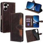For Redmi Turbo 4 Skin Feel Magnetic Buckle Leather Phone Case(Brown)