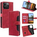 For Redmi Note 14 4G 164.84mm Skin Feel Magnetic Buckle Leather Phone Case(Red)