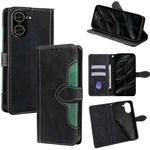 For Redmi A5 4G 171.7mm Skin Feel Magnetic Buckle Leather Phone Case(Black)