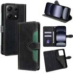 For Redmi Note 14S 4G Skin Feel Magnetic Buckle Leather Phone Case(Black)