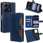 For Redmi Note 14S 4G Skin Feel Magnetic Buckle Leather Phone Case(Blue)