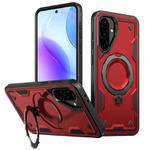 For Samsung Galaxy A56 5G PC Hybrid TPU Armor MagSafe Ring Holder Phone Case(Red)