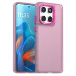 For Motorola Edge 60 Fusion Candy PC Hybrid TPU Shockproof Phone Case(Red)