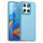 For Motorola Edge 60 Fusion Candy PC Hybrid TPU Shockproof Phone Case(Blue)