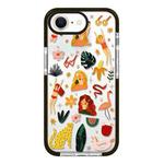 For iPhone 7 / 8 / SE 2020 2022 Simple Illustration Pattern Full Coverage Phone Case(Girl Stickers B)
