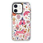 For iPhone 11 Simple Illustration Pattern Full Coverage Phone Case(Girl Stickers A)