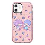 For iPhone 11 Simple Illustration Pattern Full Coverage Phone Case(Twin Stars B)