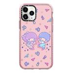 For iPhone 11 Pro Simple Illustration Pattern Full Coverage Phone Case(Twin Stars B)