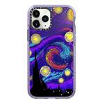 For iPhone 11 Pro Max Simple Illustration Pattern Full Coverage Phone Case(Starry Sky B)