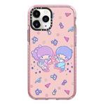 For iPhone 11 Pro Max Simple Illustration Pattern Full Coverage Phone Case(Twin Stars B)
