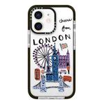 For iPhone 12 Simple Illustration Pattern Full Coverage Phone Case(City Landmark C)