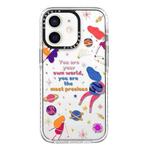 For iPhone 12 Simple Illustration Pattern Full Coverage Phone Case(Love Yourself A)