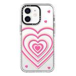 For iPhone 12 mini Simple Illustration Pattern Full Coverage Phone Case(3D Love)
