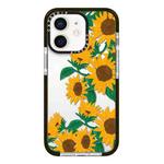 For iPhone 12 mini Simple Illustration Pattern Full Coverage Phone Case(Sunflowers B)