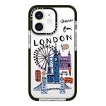 For iPhone 12 mini Simple Illustration Pattern Full Coverage Phone Case(City Landmark C)