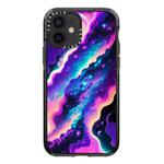 For iPhone 12 mini Simple Illustration Pattern Full Coverage Phone Case(Colorful Clouds A)