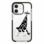 For iPhone 12 mini Simple Illustration Pattern Full Coverage Phone Case(Funny Cow A)