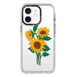 For iPhone 12 mini Simple Illustration Pattern Full Coverage Phone Case(Sunflowers A)