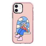 For iPhone 12 mini Simple Illustration Pattern Full Coverage Phone Case(Happy Party A)