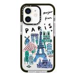 For iPhone 12 mini Simple Illustration Pattern Full Coverage Phone Case(City Landmark B)