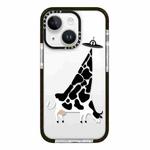 For iPhone 13 Simple Illustration Pattern Full Coverage Phone Case(Funny Cow A)