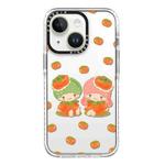 For iPhone 13 Simple Illustration Pattern Full Coverage Phone Case(Twin Stars A)