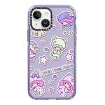 For iPhone 13 mini Simple Illustration Pattern Full Coverage Phone Case(Twin Stars C)
