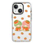 For iPhone 13 mini Simple Illustration Pattern Full Coverage Phone Case(Twin Stars A)