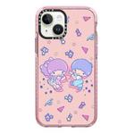 For iPhone 13 mini Simple Illustration Pattern Full Coverage Phone Case(Twin Stars B)