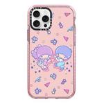 For iPhone 13 Pro Max Simple Illustration Pattern Full Coverage Phone Case(Twin Stars B)