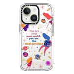 For iPhone 14 Simple Illustration Pattern Full Coverage Phone Case(Love Yourself A)