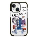 For iPhone 14 Plus Simple Illustration Pattern Full Coverage Phone Case(City Landmark C)