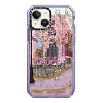 For iPhone 15 Plus Simple Illustration Pattern Full Coverage Phone Case(Spring Scene A)