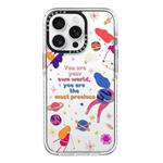 For iPhone 15 Pro Max Simple Illustration Pattern Full Coverage Phone Case(Love Yourself A)