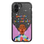 For iPhone 16 Simple Illustration Pattern Full Coverage Phone Case(Love Yourself B)