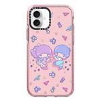 For iPhone 16 Simple Illustration Pattern Full Coverage Phone Case(Twin Stars B)