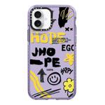 For iPhone 16 Plus Simple Illustration Pattern Full Coverage Phone Case(Happy Every Day B)