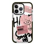 For iPhone 16 Pro Simple Illustration Pattern Full Coverage Phone Case(Happy Every Day A)