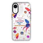 For iPhone XR Simple Illustration Pattern Full Coverage Phone Case(Love Yourself A)