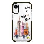 For iPhone XR Simple Illustration Pattern Full Coverage Phone Case(City Landmark A)