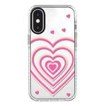 For iPhone XS Max Simple Illustration Pattern Full Coverage Phone Case(3D Love)