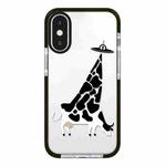 For iPhone XS Max Simple Illustration Pattern Full Coverage Phone Case(Funny Cow A)