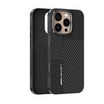 For iPhone 16 Pro Max ABEEL 6D Micro Relief MagSafe Magnetic Phone Case(Carbon Fiber Black)