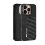 For iPhone 16 Pro ABEEL 6D Micro Relief MagSafe Magnetic Phone Case(Carbon Fiber Black)