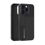 For iPhone 15 Pro ABEEL 6D Micro Relief MagSafe Magnetic Phone Case(Carbon Fiber Black)